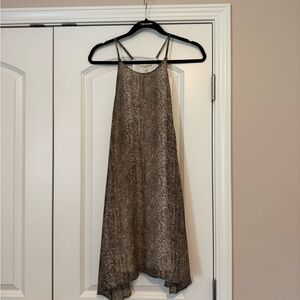 Snake Print Mini Swing Dress